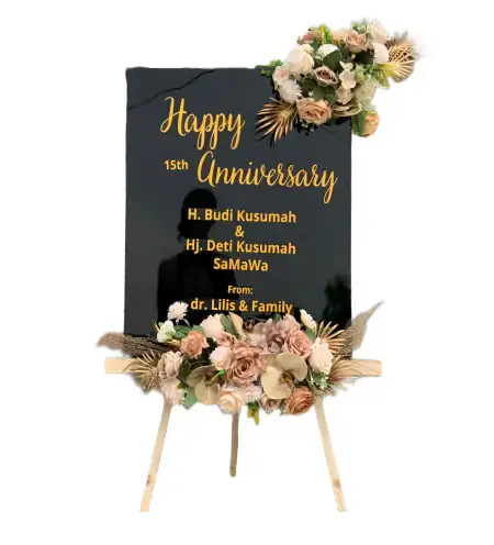 Papan Bunga Akrilik Kemiri Timur